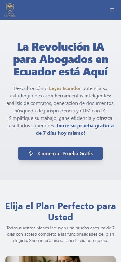 LeyesEcuador.com — Automated Legal Consultation Platform mobile